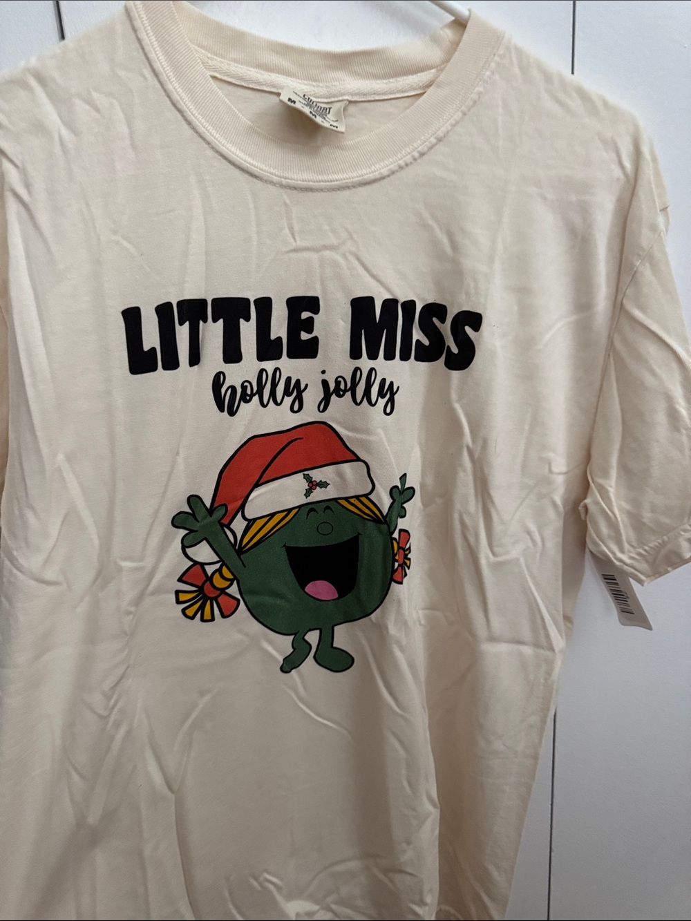 Pink Lily Boutique Christmas Comfort Colors Cream Tee